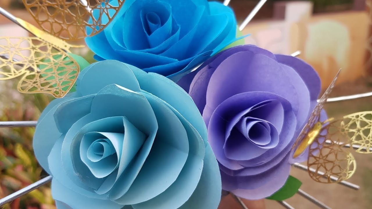 Realistic Paper Flowers Wall Hanging | Simple Craft | DIY