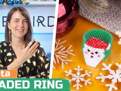 Santa Beaded Ring Peyote Stitch Tutorial