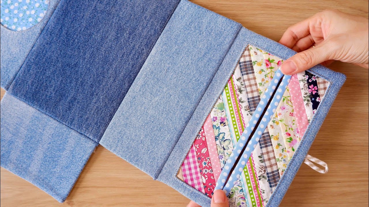 Sewing Projects For Scrap Fabric #46 | Mixing Of Scraps And Old Jean Gives A Great Result