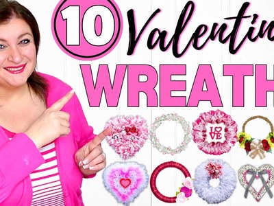 TOP 10 Valentines Wreaths | Dollar Tree Valentine's Wreath Idea Tutorials