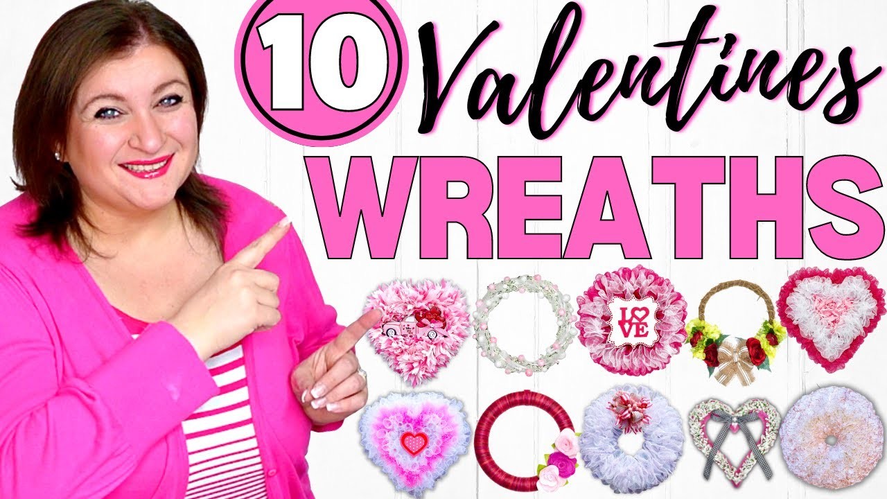TOP 10 Valentines Wreaths | Dollar Tree Valentine's Wreath Idea Tutorials