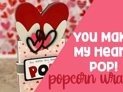 Valentine’s Hearts Popcorn Wrap DIY Paper Craft Gift