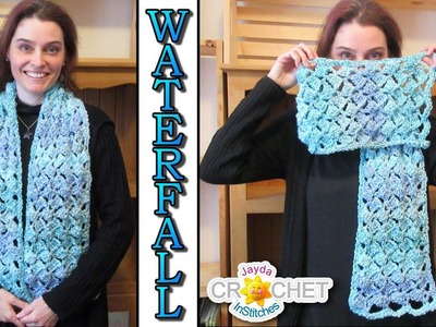 Waterfall Scarf using Homespun by Lion Brand - Crochet Pattern & Tutorial