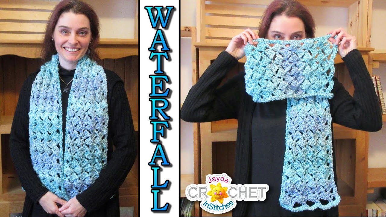 Waterfall Scarf using Homespun by Lion Brand - Crochet Pattern & Tutorial
