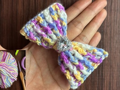 Wonderful  Bow ‼️ Colorful crochet Bow  . Crochet Tutorial