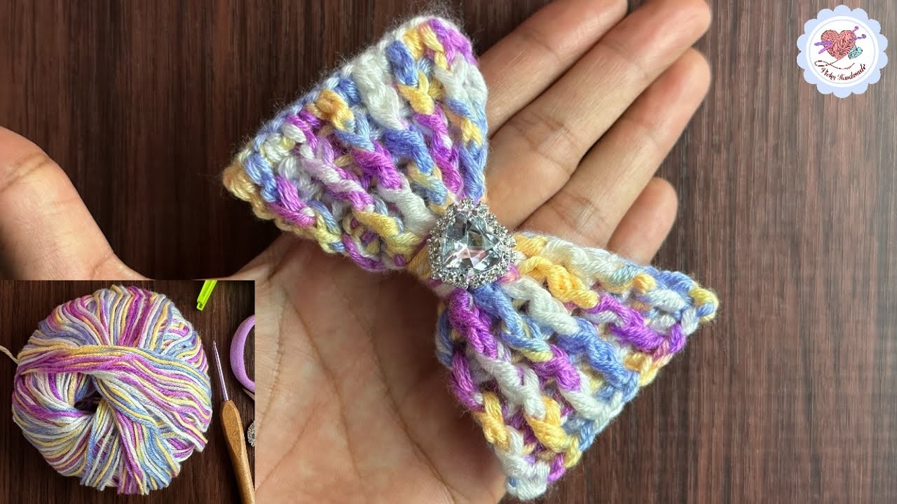 Wonderful  Bow ‼️ Colorful crochet Bow  . Crochet Tutorial