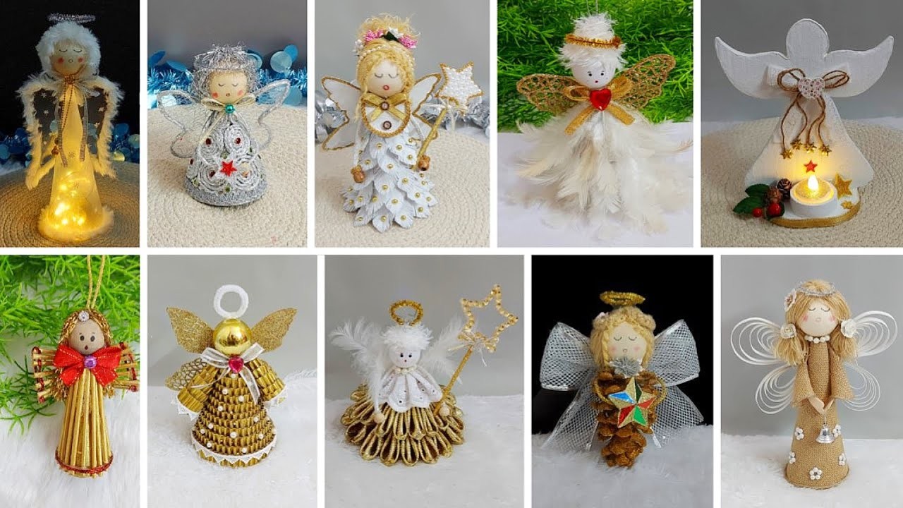 10 Easy Angel making idea with simple materials ( Part 1) | DIY Affordable Christmas craft idea????274