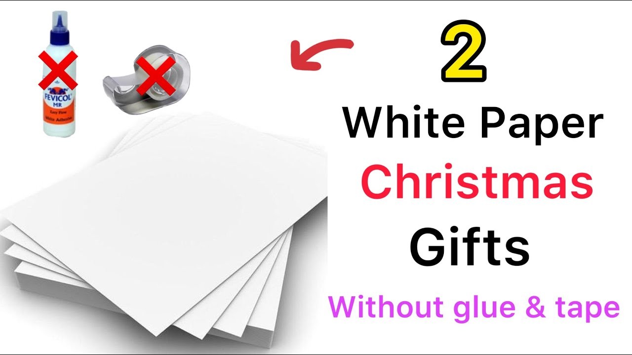 2 Christmas gift Ideas without glue. Christmas greeting card making easy. diy Christmas gifts