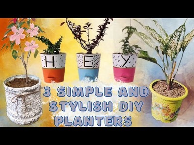 3 budget friendly DIY planters ideas #viral #diyplanters #diycrafts #homedecor #bestoutofwaste #like