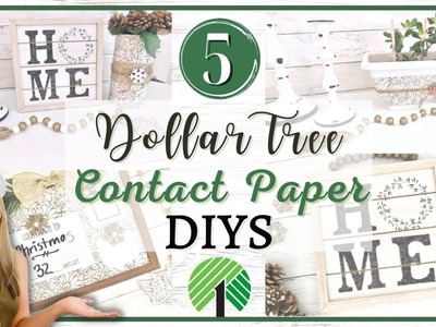 5 NEW *MUST TRY* DOLLAR TREE CONTACT PAPER DIY'S | DOLLAR TREE CHRISTMAS DECOR DIYS 2022