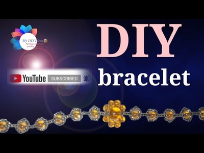 Beads bracelet for beginners.beads bracelet tutorial.jewelry bracelets.by My DIY ideas