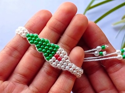 Bracelet making || Christmas Tree Bracelet || Easy christmas tree bracelet making tutorial