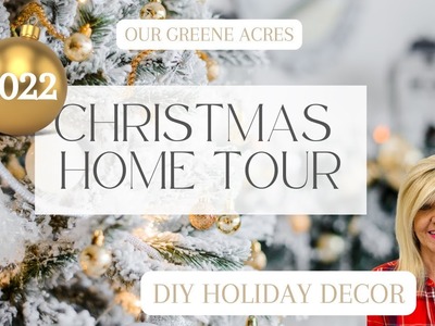 CHRISTMAS DECORATING 2022 TOUR! SHABBY COTTAGE FARMHOUSE DIY HOLIDAY DECOR