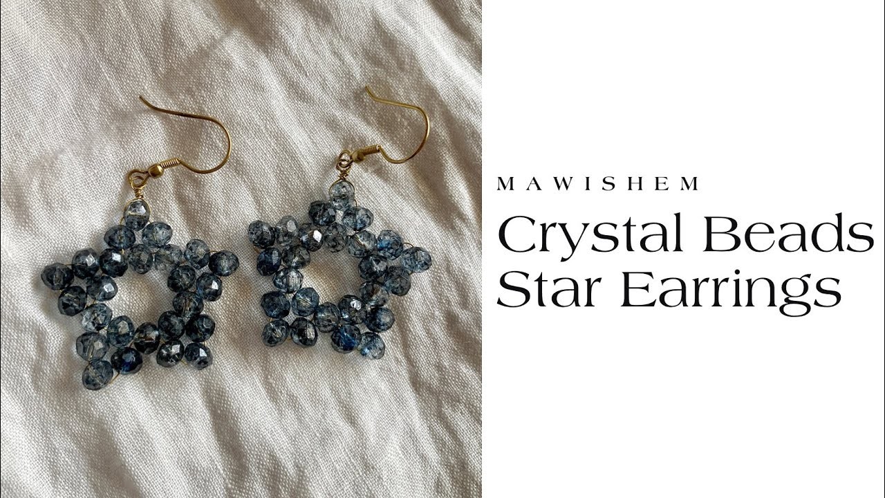 Crystal Beads Star Earrings | How to | DIY