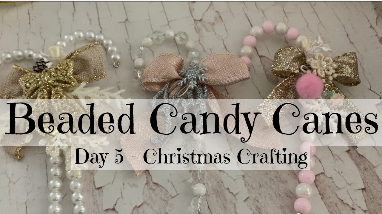 Day 5 of 12 Days of Christmas Crafting | Beaded Candy Canes