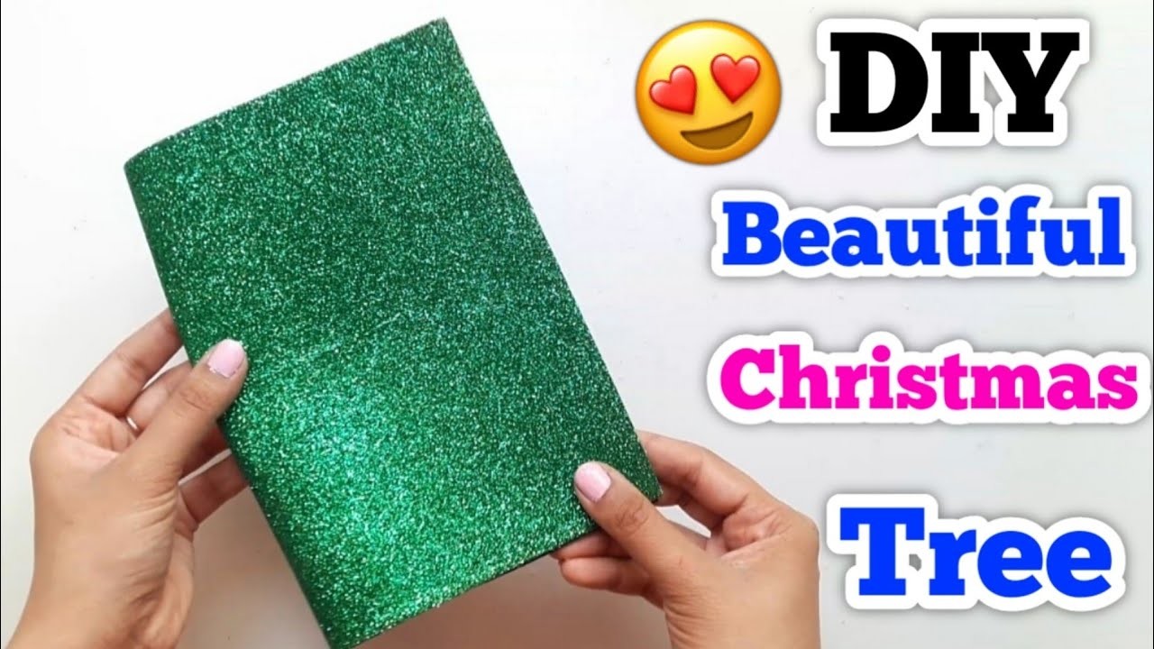 DIY : Beautiful Christmas Tree ???? Making From Glitter Sheet • How to make christmas tree • christmas