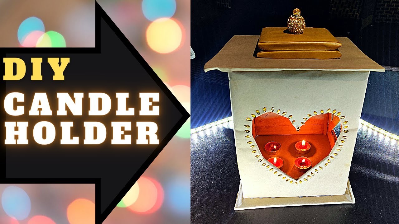 DIY Candle Holder Made With Cardboard | Candle Holder |