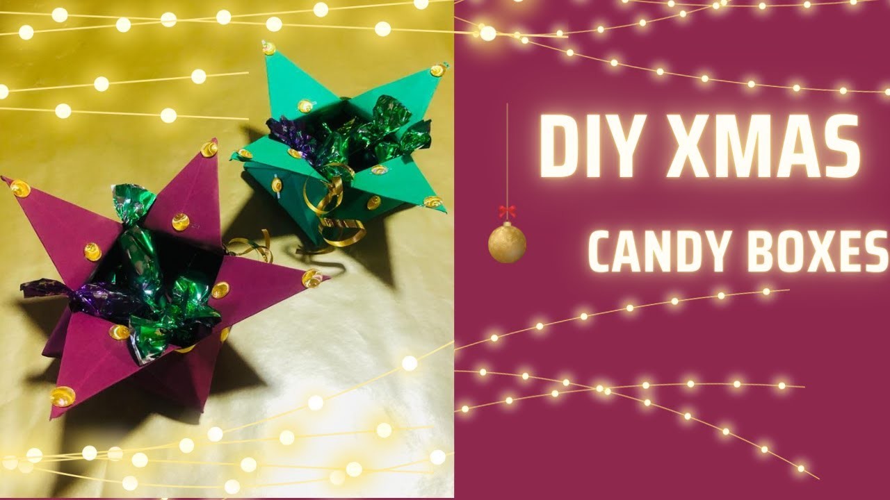 DIY CHRISTMAS CRAFTS || Easy, Super Cute Paper Candy Box