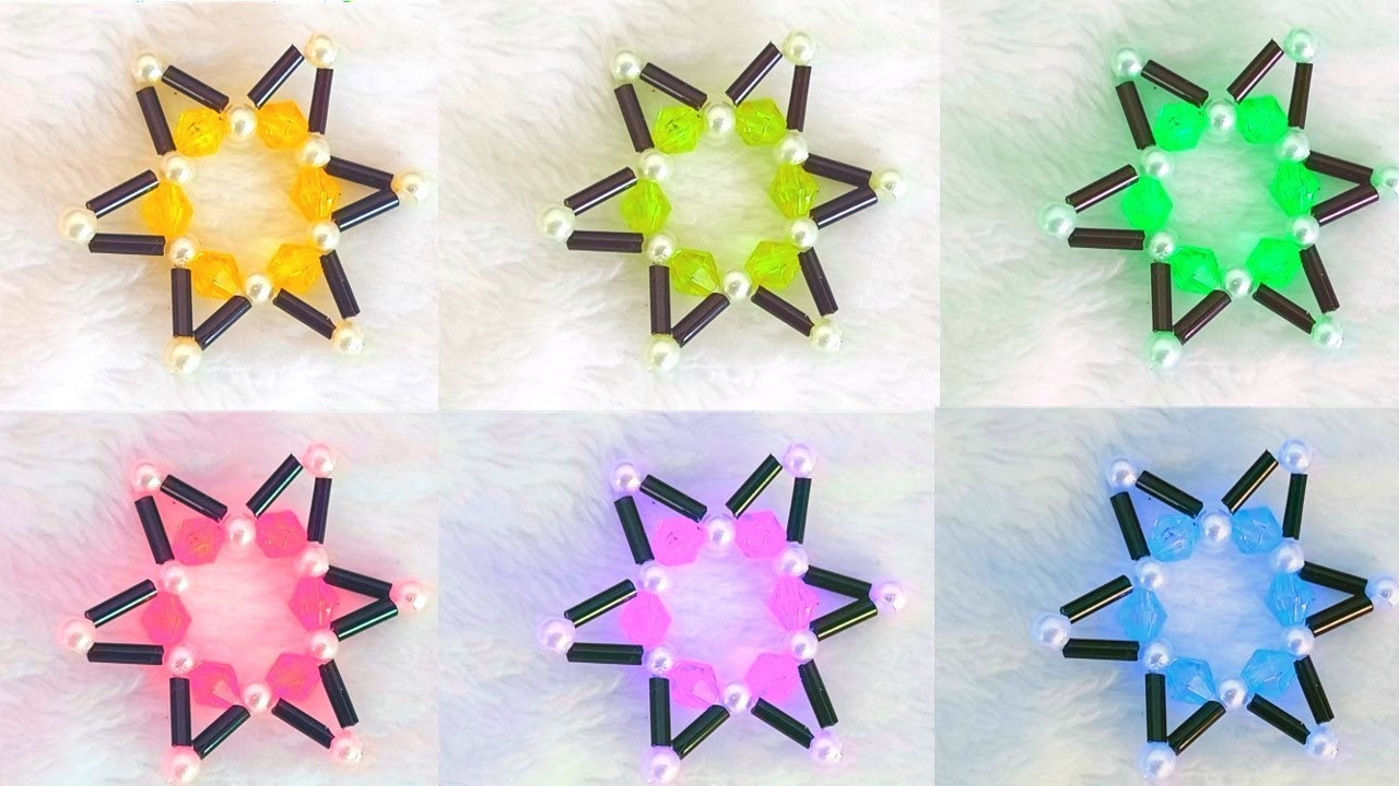 DIY How to make beads star. star keychain. christmas decoration @nfs crafts