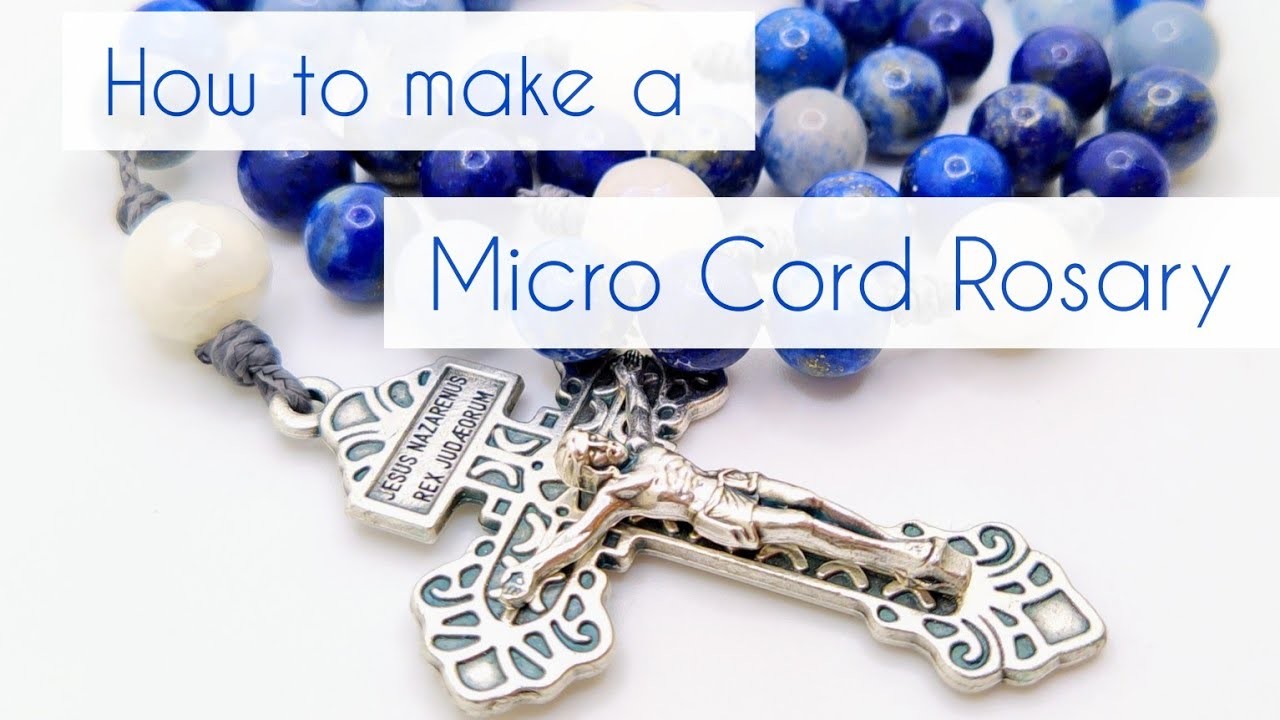 DIY Micro Cord Rosary with Gemstone Beads - Make a Knotted Rosary with Me