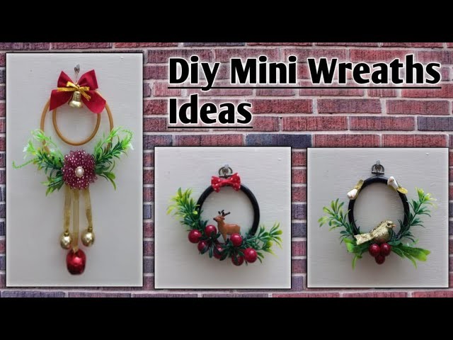 Diy Mini Wreaths | Easy Wall Hanging Craft Ideas | Christmas Decorations Ideas | Diy Wall Decor