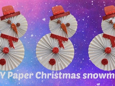 DIY Paper snowman ⛄️ | Easy Christmas decorations ideas | Homemade