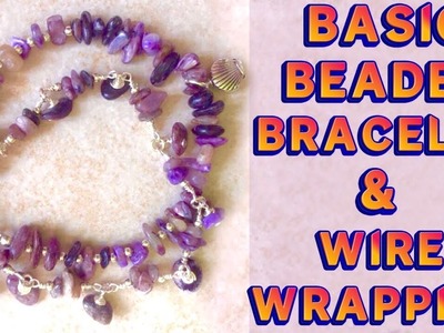 DIY Wire Wrapped Bracelet | How to use crimp beads | Basic Beaded Bracelet Tutorial | DIY Jewelry