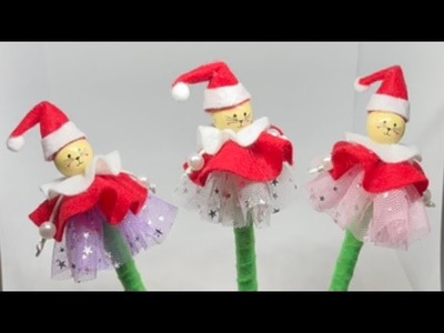 Dollar Tree DIY Christmas Decorations & Ideas (easy crafts ideas). DIY Amazing & Cute Pencil Toppers