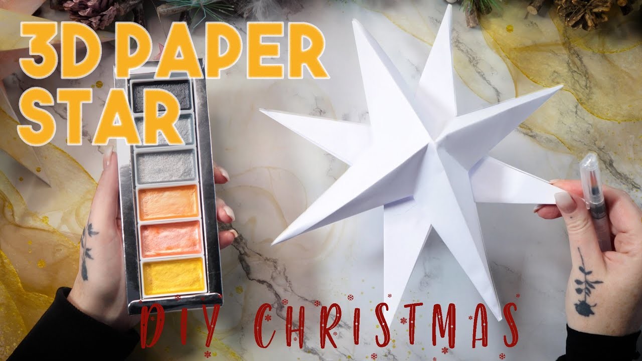 EASY 3D Paper Star | Christmas Crafts DIY | How to.  A Project |