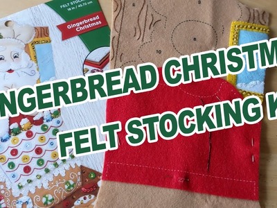 FeltTube 8- Gingerbread Christmas Felt Stocking Kit, My First Bucilla Stocking!
