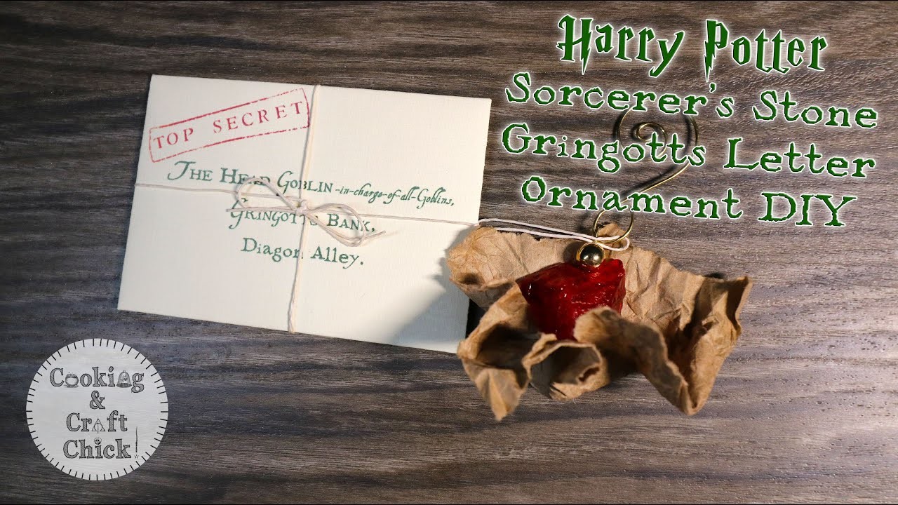 Harry Potter Sorcerer’s Stone Gringotts Letter Ornament : Top Secret Letter : Christmas Ornament DIY