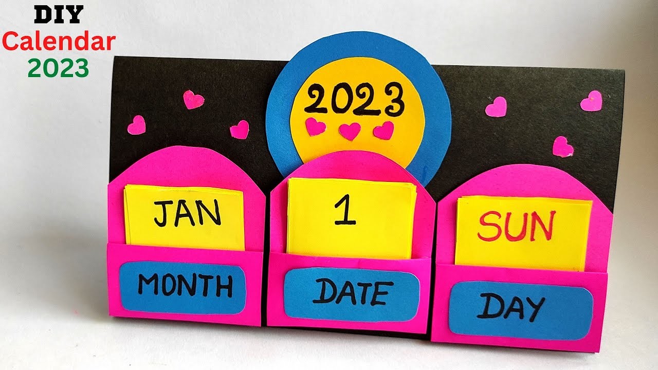 How to make a 2023 desk calendar | DIY Calendar | paper Mini calendar | paper crafts for school |DIY