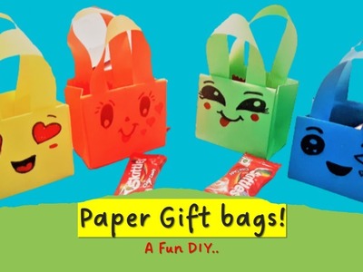 How to make a Paper bag |Origami Paper candy bag | DIY kawaii candy bags|Kids Craft ideas|Paper bags