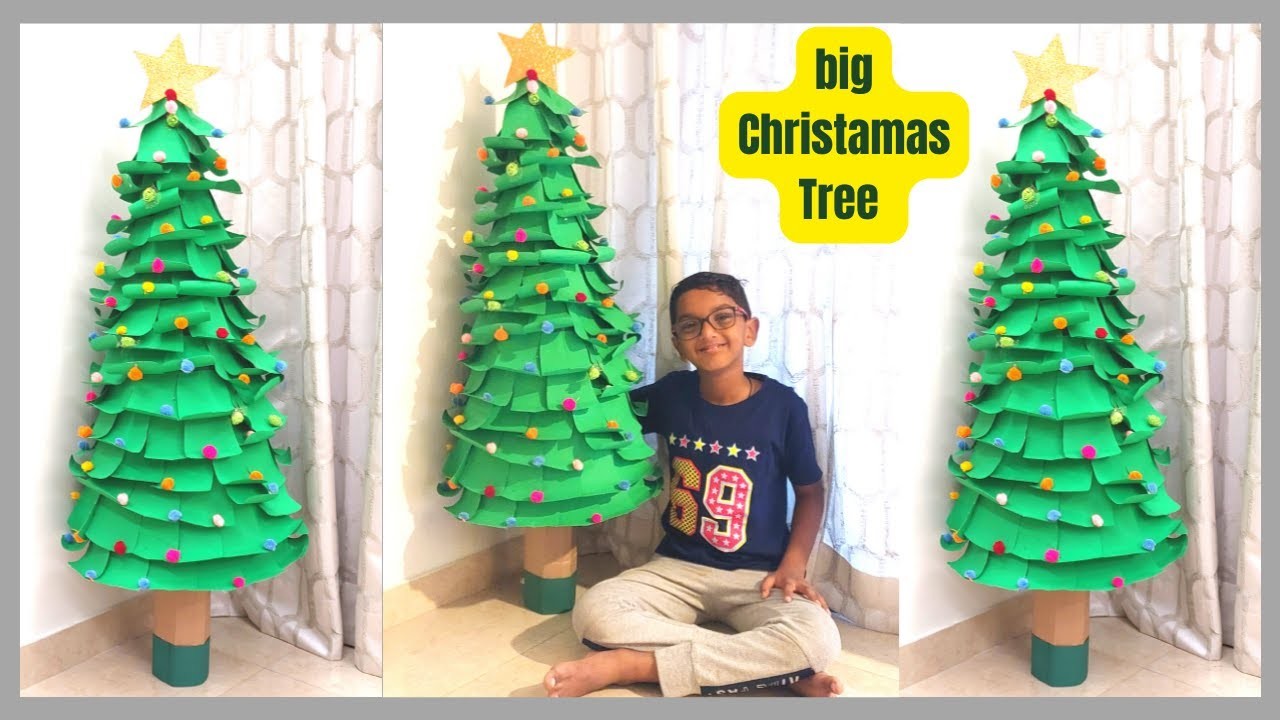 How to make BIG christmas tree with paper | DIY Xmas tree | Christmas tree making | Christmas Tree
