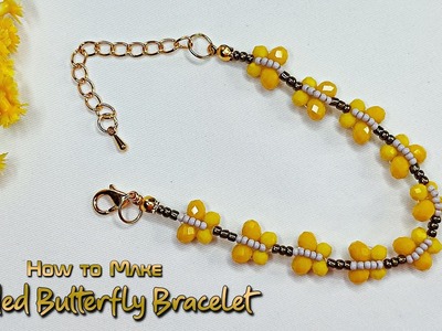 How to Make Butterfly Beaded Bracelet | Beaded Bracelet Tutorial