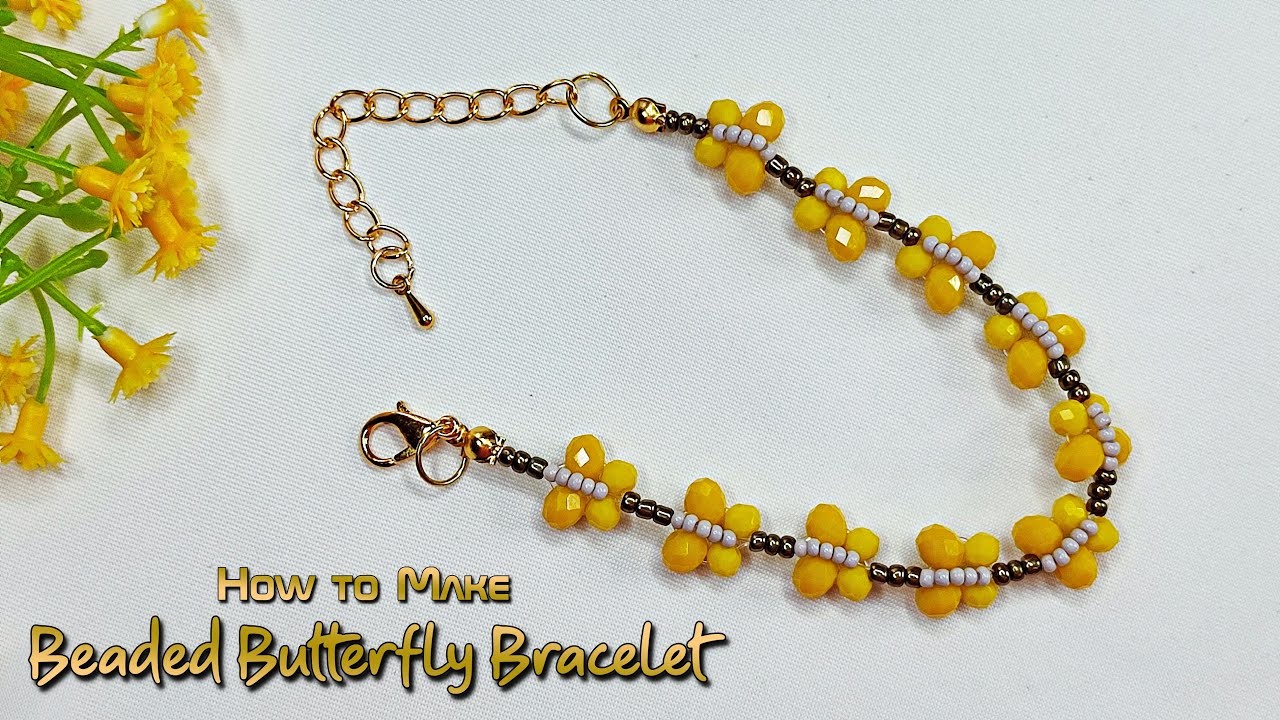 How to Make Butterfly Beaded Bracelet | Beaded Bracelet Tutorial