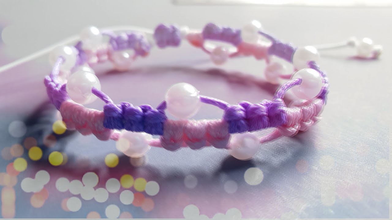 How to make macrame bracelets with beads