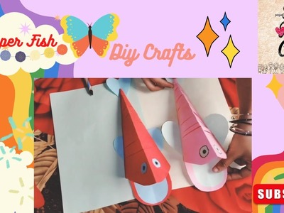 How to make paper fish | Orgami fish toy easy for kids | DIY paper fish | art and craft family
