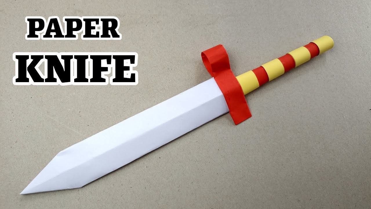 How to make paper knife - DIY knife from paper