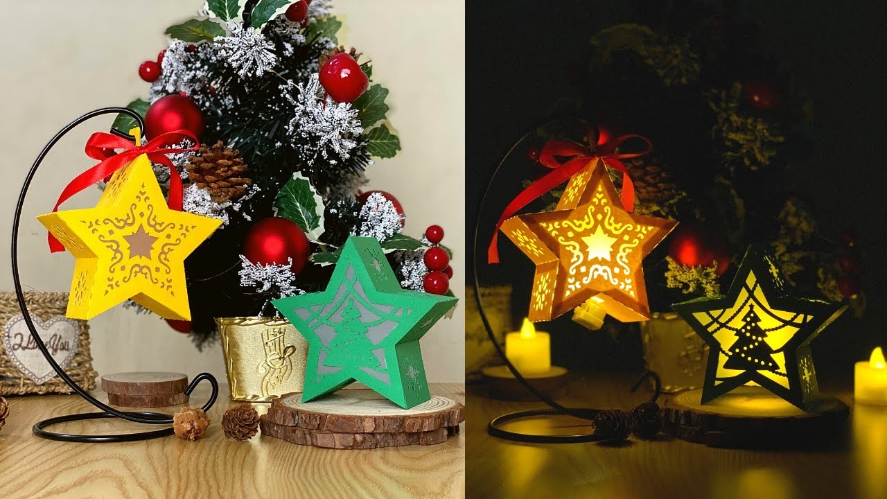 How To Make Papercut Xmas Star Lantern