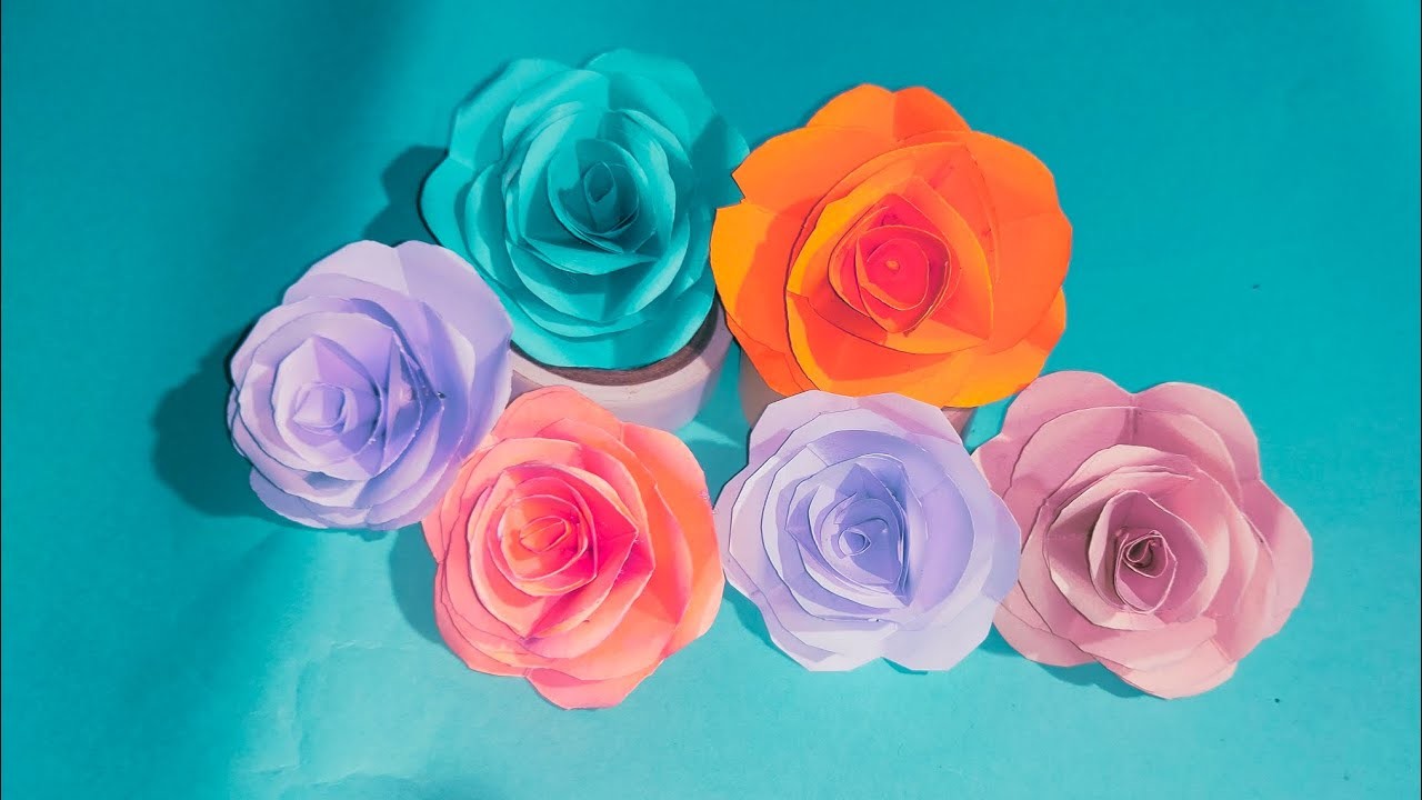 How  To Make Pealistic, Easy Paper Rose |Paper Flower DIY | Rose Flower Making.   |  #rose
