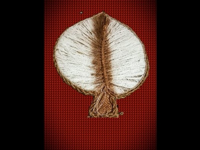 How to Make Woolen Feather.Woolen Craft.Woolen Feather Tutorial.Macramé Feather.Large Feather Leaf