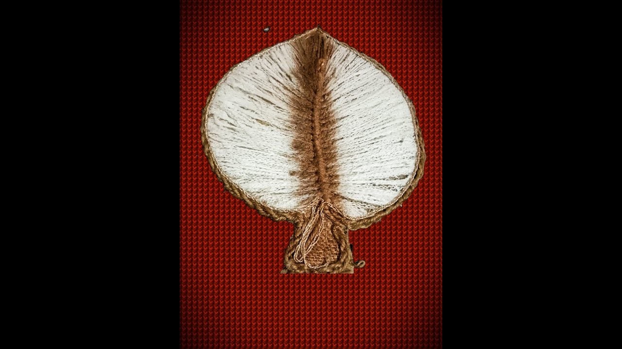 How to Make Woolen Feather.Woolen Craft.Woolen Feather Tutorial.Macramé Feather.Large Feather Leaf