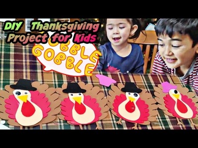 Kids & Family Thanksgiving Turkey DIY Arts & Crafts Video for Kids 2022