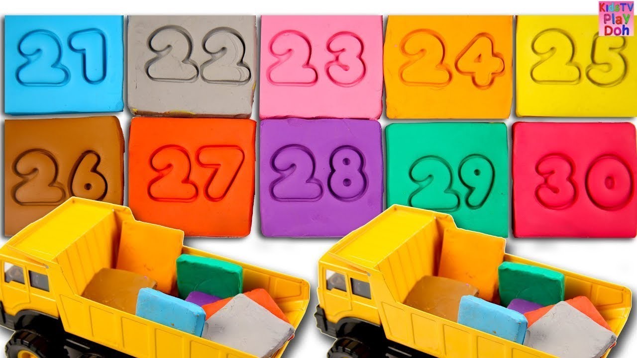 Learn to Count From 21 to 30 With Play Doh Colors For Kids + More Educational Videos
