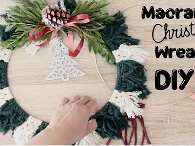 Macrame DIY Christmas Wreath | Very Easy | Beginners | Make Your Own Christmas Decoration