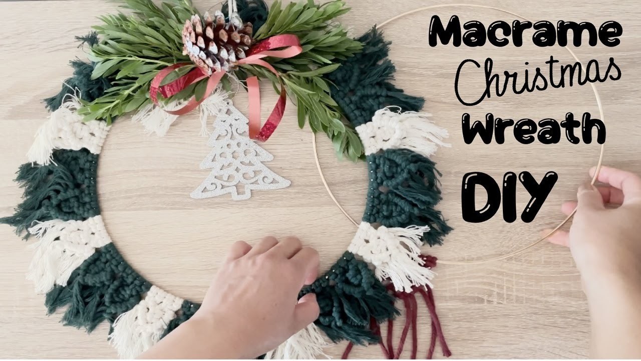 Macrame DIY Christmas Wreath | Very Easy | Beginners | Make Your Own Christmas Decoration