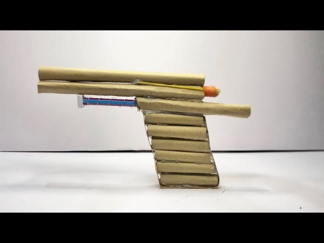 MAKE GUN FROM PAPER EASY | PAPER TOY | GUN SHOOTING |