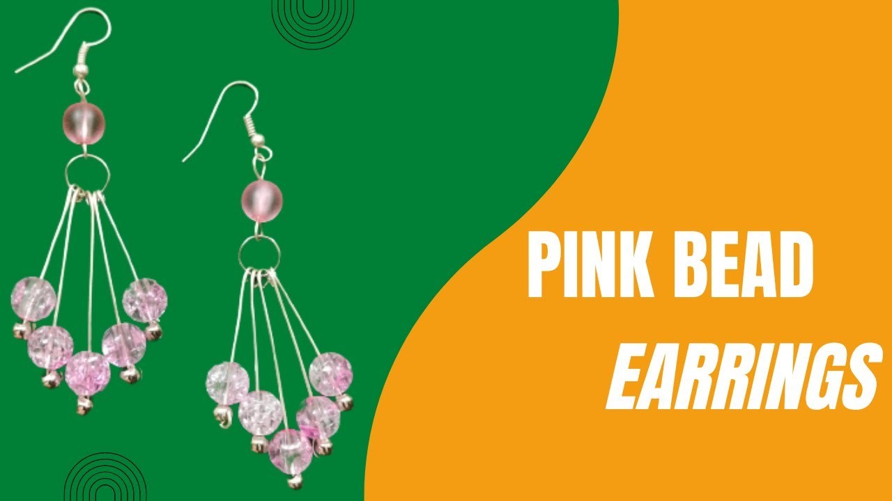 Pink Bead Earrings | Handmade Earrings | Beautiful Handmade Earrings