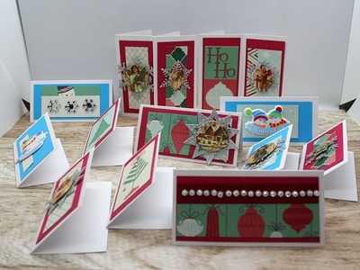 Recycled or use your stash Christmas cards wk110   cv3